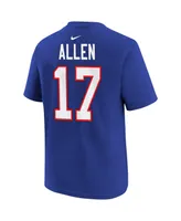 Toddler Boys and Girls Nike Josh Allen Royal Buffalo Bills Player Name Number T-shirt