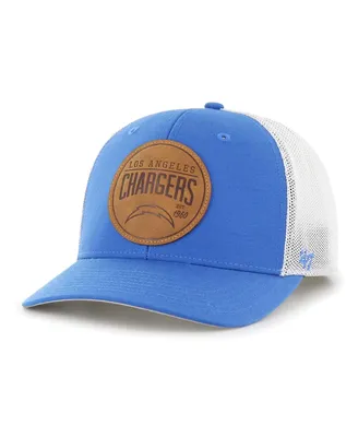 Men's '47 Brand Powder Blue Los Angeles Chargers Leather Head Flex Hat