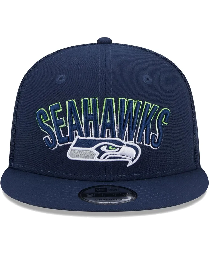 Men's New Era College Navy Seattle Seahawks Grade Trucker 9FIFTY Snapback Hat