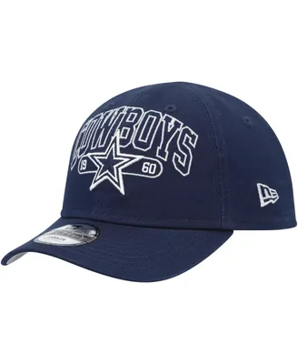 Toddler Boys and Girls New Era Navy Dallas Cowboys Outline 9FORTY Adjustable Hat