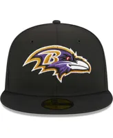 Men's New Era Black Baltimore Ravens Main 59FIFTY Fitted Hat