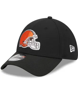 Men's New Era Black Cleveland Browns Main 39THIRTY Flex Hat