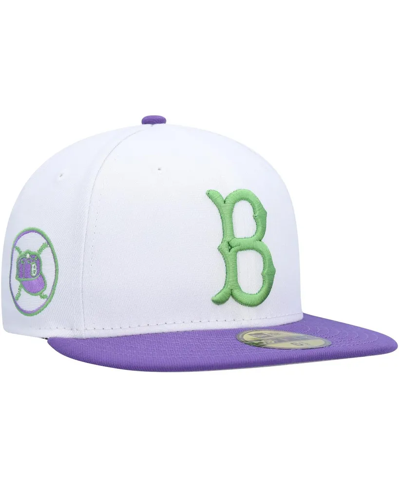 Men's New Era White Brooklyn Dodgers Side Patch 59FIFTY Fitted Hat