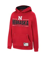 Big Boys Colosseum Scarlet Nebraska Huskers Lead Guitarists Pullover Hoodie