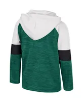 Toddler Boys and Girls Colosseum Green Michigan State Spartans Creative Control Raglan Quarter-Zip Hoodie