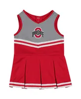 Girls Infant Colosseum Scarlet Ohio State Buckeyes Time For Recess Cheer Dress