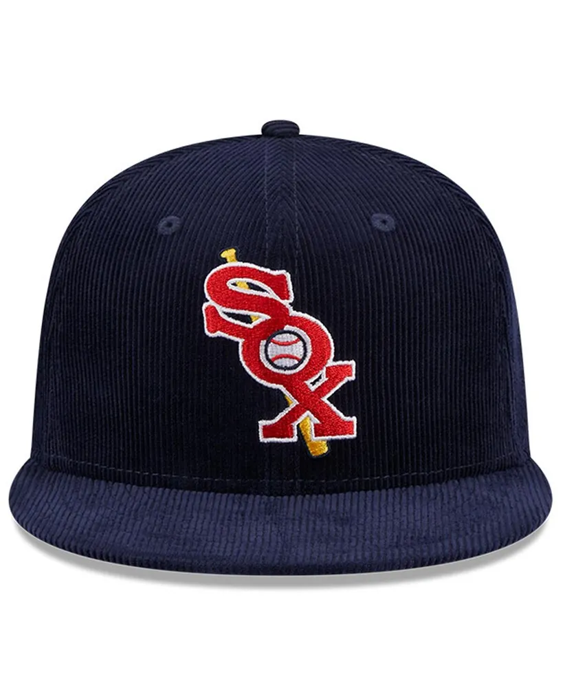 Men's New Era Navy Chicago White Sox Throwback Corduroy 59FIFTY Fitted Hat