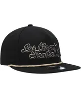 Men's New Era Black Lafc Script Golfer Adjustable Hat