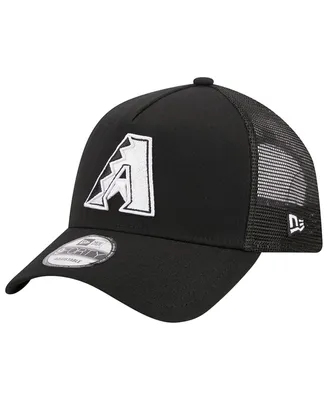 Men's New Era Black Arizona Diamondbacks A-Frame 9FORTY Trucker Adjustable Hat