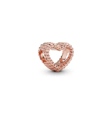 Pandora 14K Rose Gold-Plated Beaded Open Heart Charm