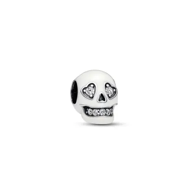 Pandora Sterling Silver Glow-in-The-Dark Skull Charm