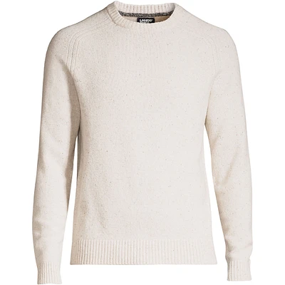 Lands' End Men's Long Sleeve Lambs wool Crewneck Sweater