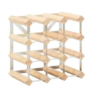 Wine Rack for Bottles Solid Pinewood