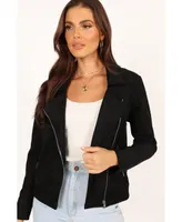 Petal and Pup Women's Spencer Faux Suede Moto Jacket