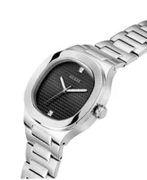 Guess Men's Analog Silver-Tone Stainless Steel Watch 42mm