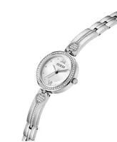 Guess Women's Analog Silver-Tone Stainless Steel Watch 27mm - Silver