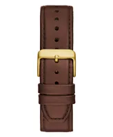 Guess Men's Analog Brown Genuine Leather Watch 42mm