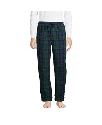 Lands' End Big & Tall High Pile Fleece Lined Flannel Pajama Pant