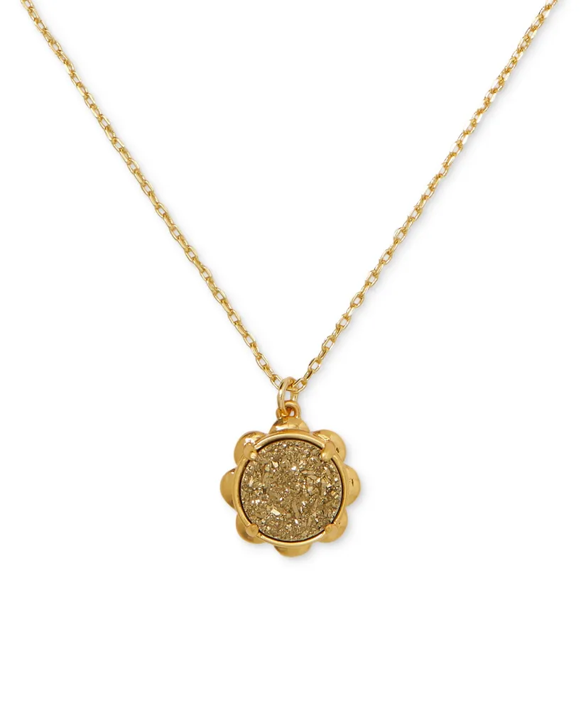 Kate Spade Gold Chain & Setting Red Enamel Flowers & Crystal Teardrop  Necklace - Jewelry