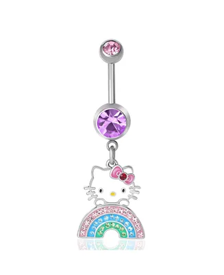 Hello Kitty Sanrio 14G Stainless Steel (316L) Piercing Element Dangle Belly Button Ring