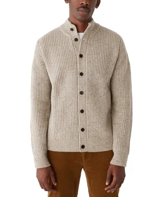 Frank And Oak Men's The Donegal Relaxed Fit Button-Front Ribbed Sweater
