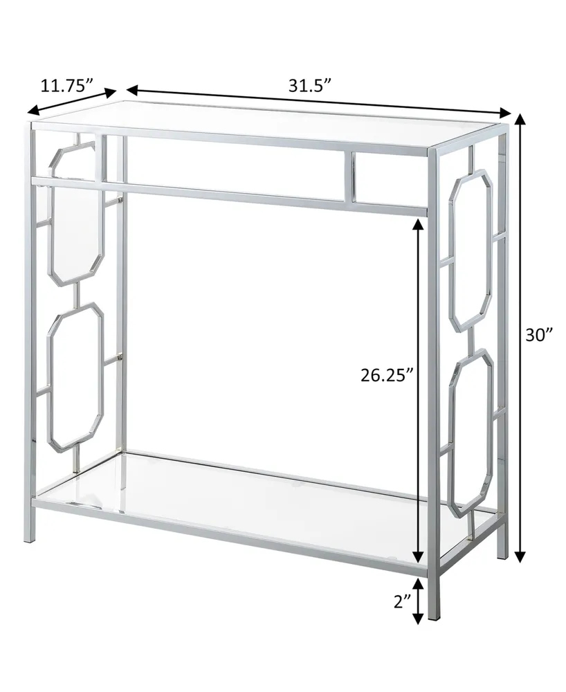 Convenience Concepts 31.5" Omega Glass Hall Table with Shelf