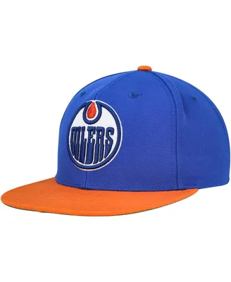 Men's Mitchell & Ness Blue Edmonton Oilers Core Team Ground 2.0 Snapback Hat