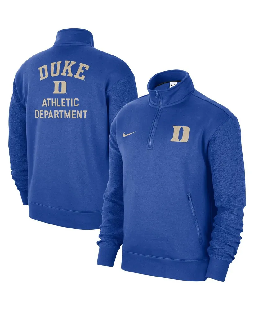 Men's Nike Royal Duke Blue Devils Campus Athletic Department Quarter-Zip Sweatshirt