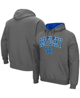 Men's Colosseum Charcoal Kentucky Wildcats Arch & Team Logo 3.0 Pullover Hoodie