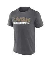 Men's Fanatics Heather Charcoal Vegas Golden Knights Playmaker T-shirt