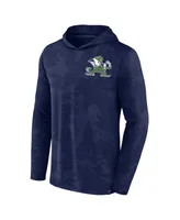 Men's Fanatics Navy Notre Dame Fighting Irish Camo Hoodie Long Sleeve T-shirt