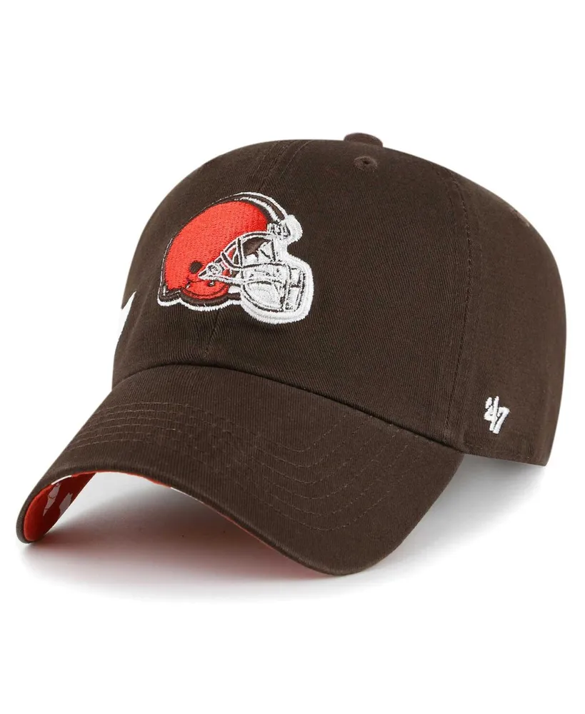 Women's '47 Brand Brown Cleveland Browns Confetti Icon Clean Up Adjustable Hat