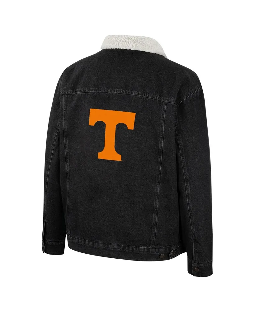 Men's Colosseum x Wrangler Charcoal Tennessee Volunteers Western Button-Up Denim Jacket