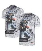 Men's Mitchell & Ness Bo Jackson White Las Vegas Raiders Retired Player Name and Number Burst T-shirt