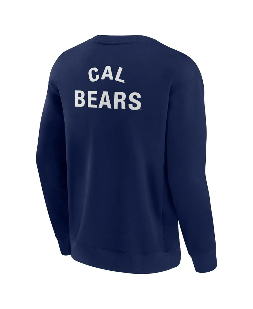 Men's and Women's Fanatics Signature Navy Cal Bears Super Soft Pullover Crew Sweatshirt