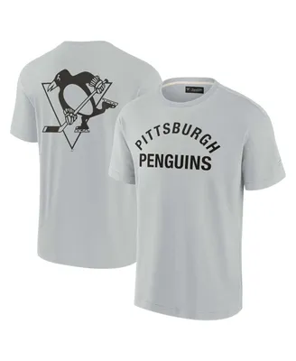 Men's and Women's Fanatics Signature Gray Pittsburgh Penguins Super Soft Short Sleeve T-shirt