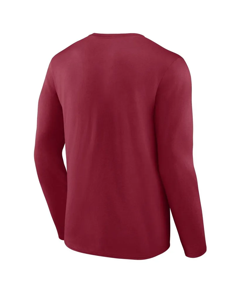 Men's Fanatics Crimson Oklahoma Sooners Campus Long Sleeve T-shirt