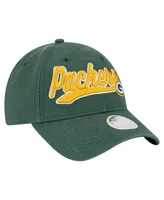 Women's New Era Green Green Bay Packers Cheer 9FORTY Adjustable Hat