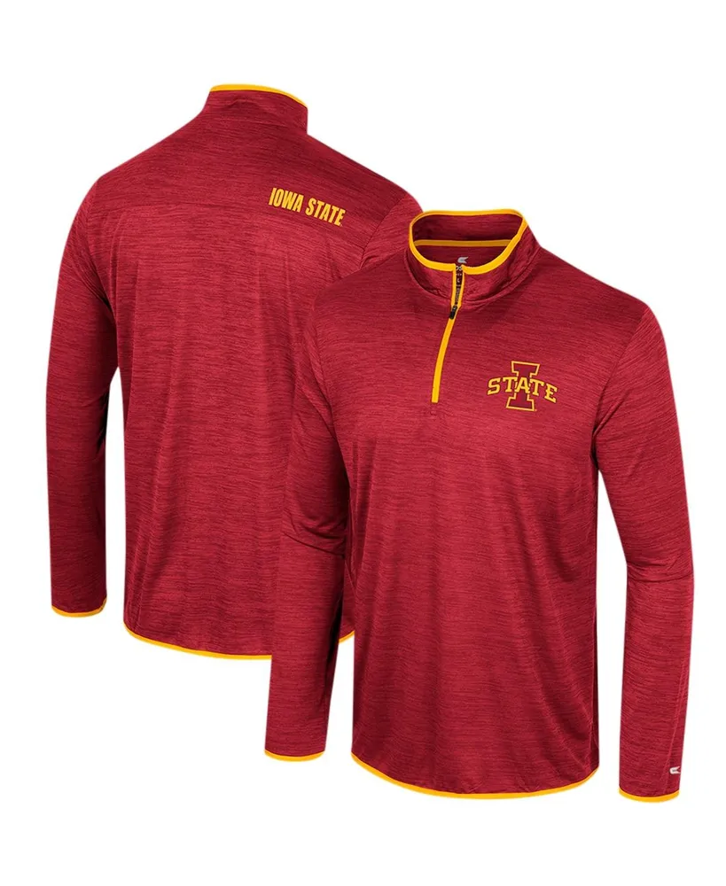 Men's Colosseum Crimson Iowa State Cyclones Wright Quarter-Zip Windshirt