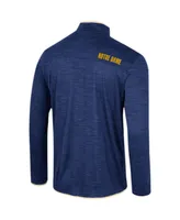 Men's Colosseum Navy Notre Dame Fighting Irish Wright Quarter-Zip Windshirt