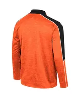 Men's Colosseum Orange Oklahoma State Cowboys Marled Half-Zip Jacket