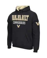 Men's Colosseum Black Vanderbilt Commodores Sunrise Pullover Hoodie