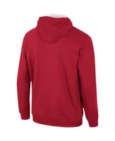 Men's Colosseum Cardinal Arkansas Razorbacks Half-Zip Hoodie