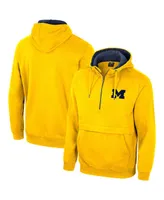 Men's Colosseum Maize Michigan Wolverines Half-Zip Hoodie