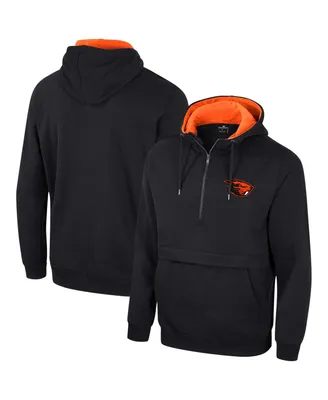 Men's Colosseum Black Oregon State Beavers Half-Zip Hoodie