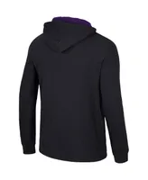 Men's Colosseum Black Lsu Tigers Affirmative Thermal Hoodie Long Sleeve T-shirt