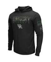 Men's Colosseum Black Kentucky Wildcats Big and Tall Oht Military-Inspired Appreciation Tango Long Sleeve Hoodie T-shirt