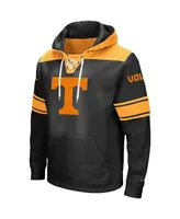 Men's Colosseum Black Tennessee Volunteers 2.0 Lace-Up Logo Pullover Hoodie