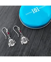 Women's Dayna Designs Ohio State Buckeyes Dangle Crystal Earrings