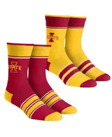 Youth Boys and Girls Rock 'Em Socks Iowa State Cyclones Multi-Stripe 2-Pack Team Crew Sock Set